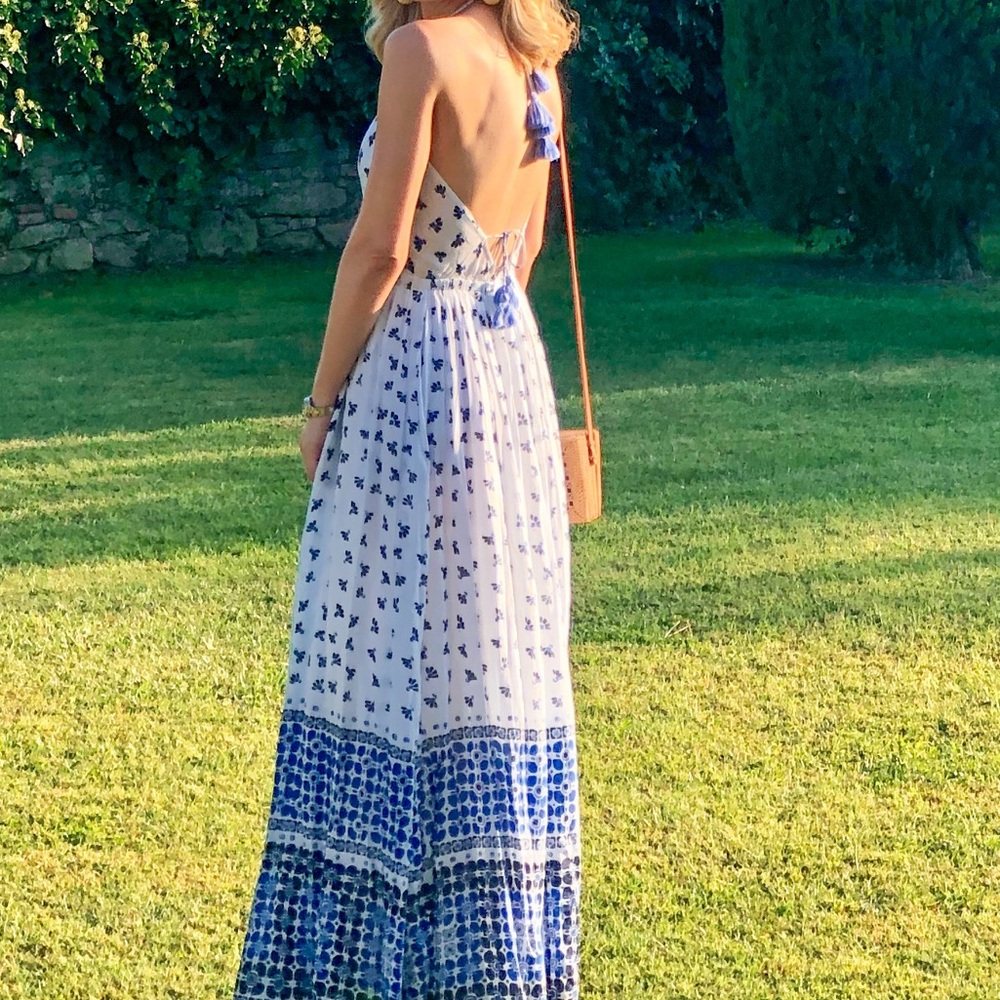 Roller Rabbit tile print halter maxi - Picture 8 of 8